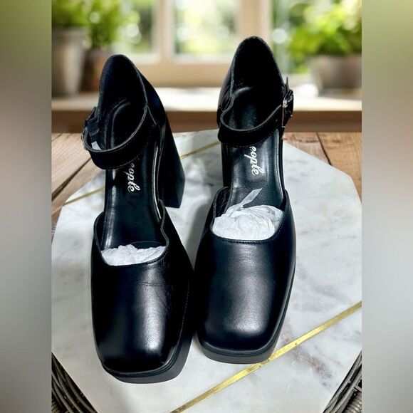 🔥 FREE PEOPLE Gwen Mary Jane Platforms Heels Size 39 US 8.5 - Picture 8 of 15